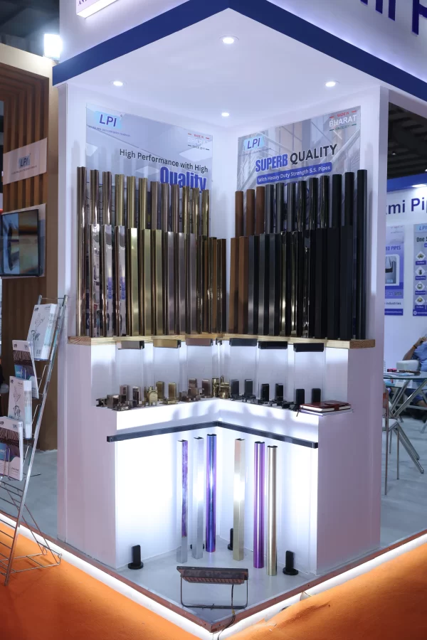 Stainless Steel Pipe Display in Showroom