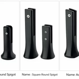 Black metal glass spigots