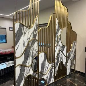 Decorative gold partition panels
