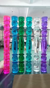 Crystal Glass Railing Design View 2 for Interior Staircase
